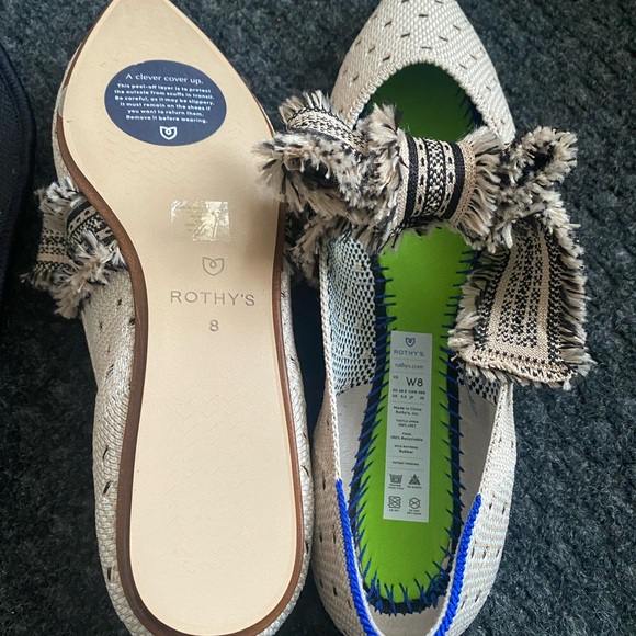 Unique Beige Flats with Fringe Detail - Picture 4 of 5